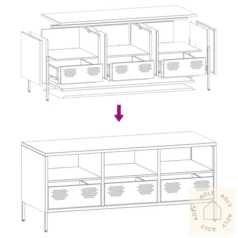 Tv-Benk Sennepsgul 101,5X39X43,5 Cm Kaldvalset Stål