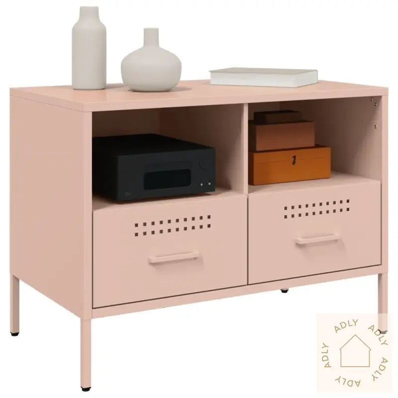 Tv-Benk Rosa 68X39X50,5 Cm Stål