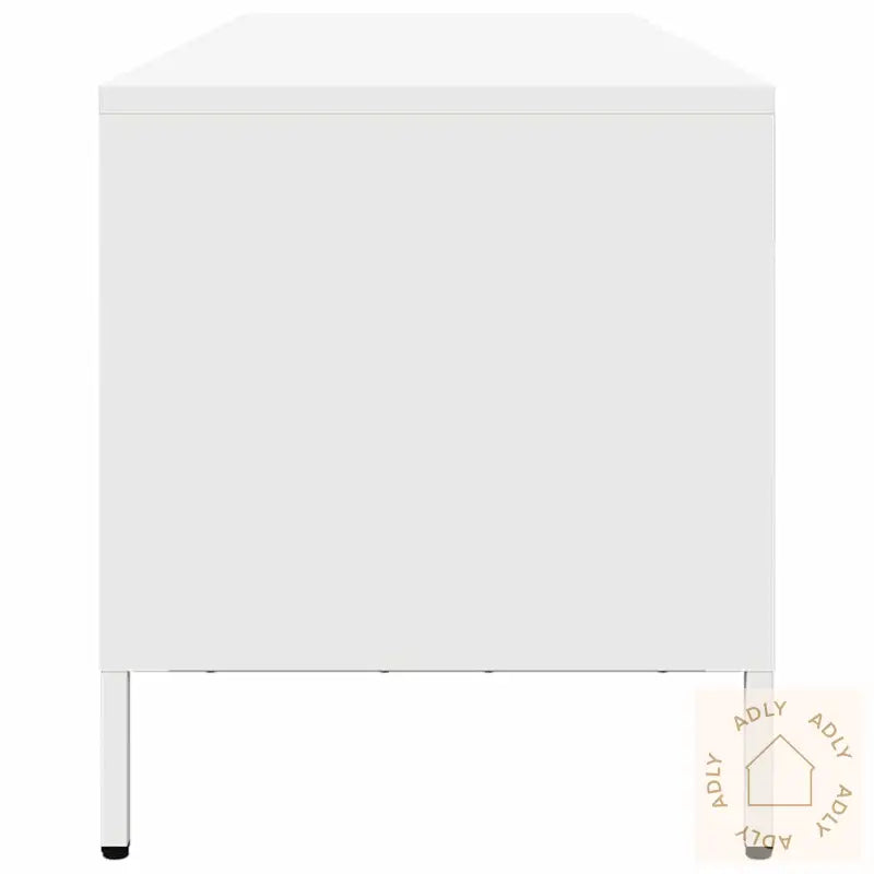 Tv-Benk Hvit 202X39X43,5 Cm Kaldvalset Stål