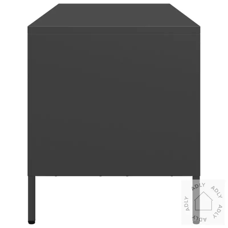 Tv-Benk Svart 68X39X43,5 Cm Kaldvalset Stål