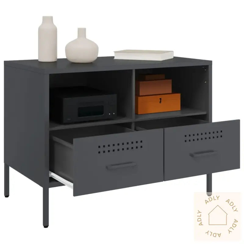 Tv-Benk Antrasitt 68X39X50,5 Cm Stål