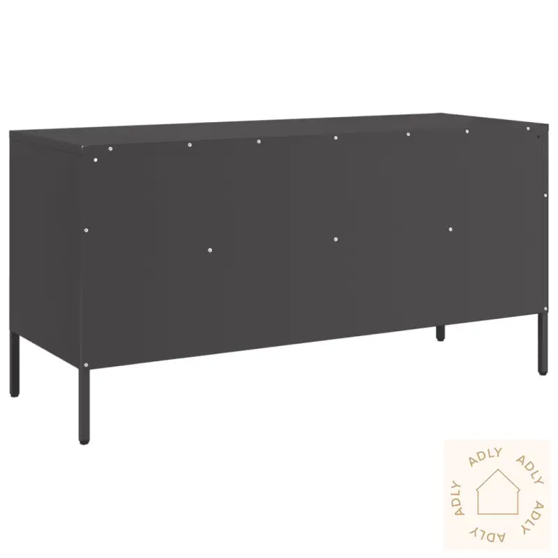 Tv-Benk Svart 100,5X39X50,5 Cm Stål