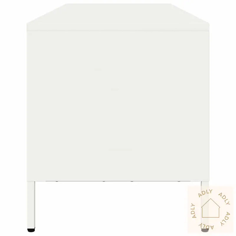 Tv-Benk Hvit 135X39X43,5 Cm Kaldvalset Stål