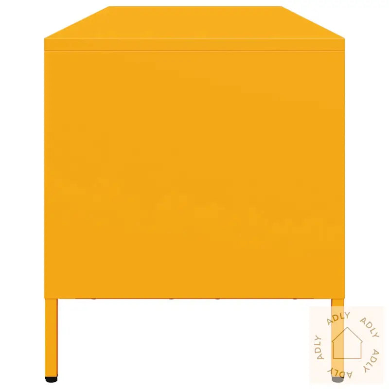 Tv-Benk Sennepsgul 135X39X43,5 Cm Kaldvalset Stål