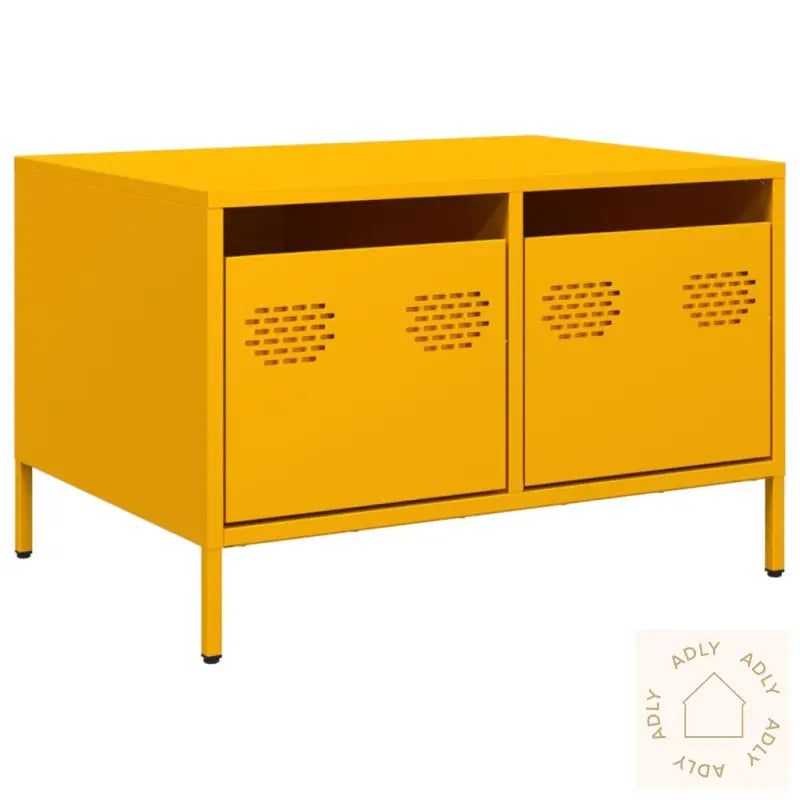 Tv-Benk Sennepsgul 68X50X43,5 Cm Kaldvalset Stål