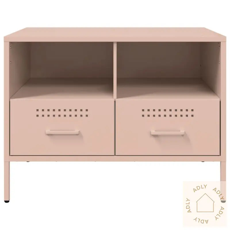 Tv-Benker 2 Stk Rosa 68X39X50,5 Cm Stål