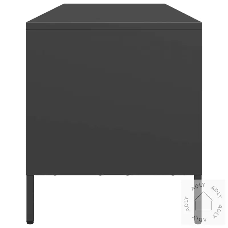 Tv-Benk Svart 135X39X43,5 Cm Kaldvalset Stål