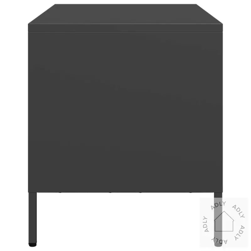 Tv-Benk Svart 68X39X43,5 Cm Kaldvalset Stål
