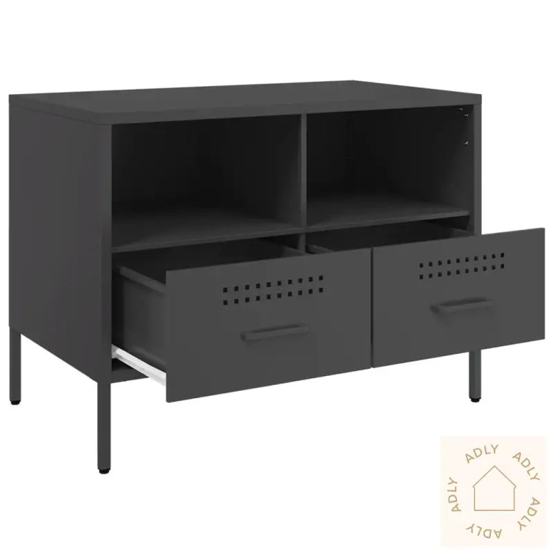Tv-Benker 2 Stk Svart 68X39X50,5 Cm Stål