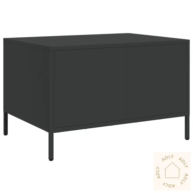 Tv-Benk Svart 68X50X43,5 Cm Kaldvalset Stål