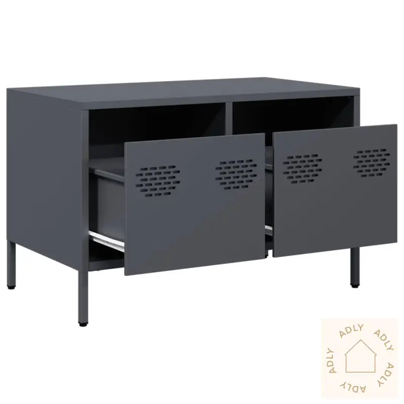 Tv-Benk Antrasitt 68X39X43,5 Cm Kaldvalset Stål