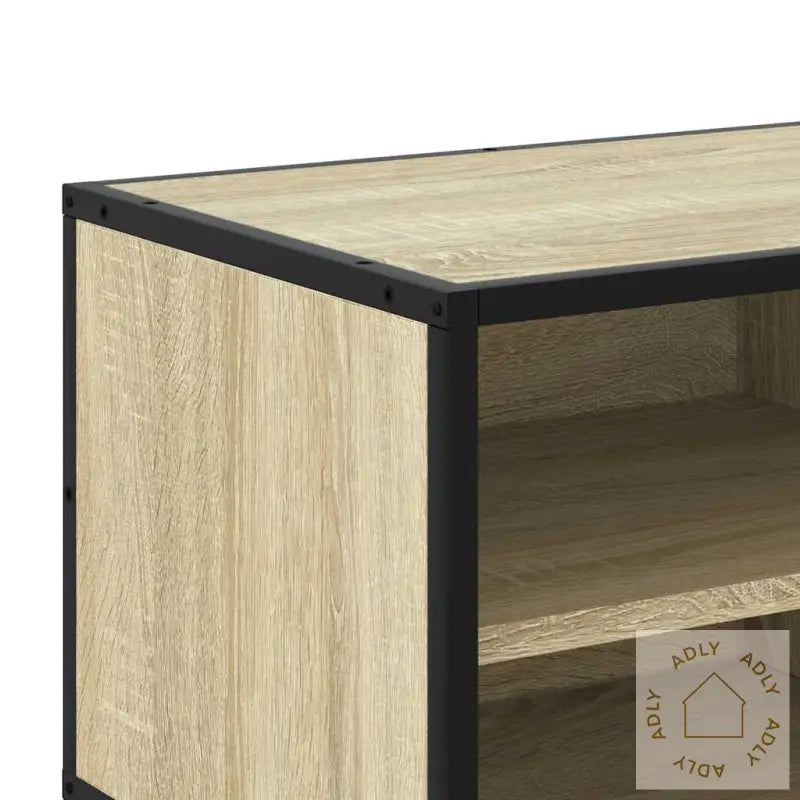 Tv-Benk Sonoma Eik 80X34,5X40 Cm Konstruert Tre Og Metall