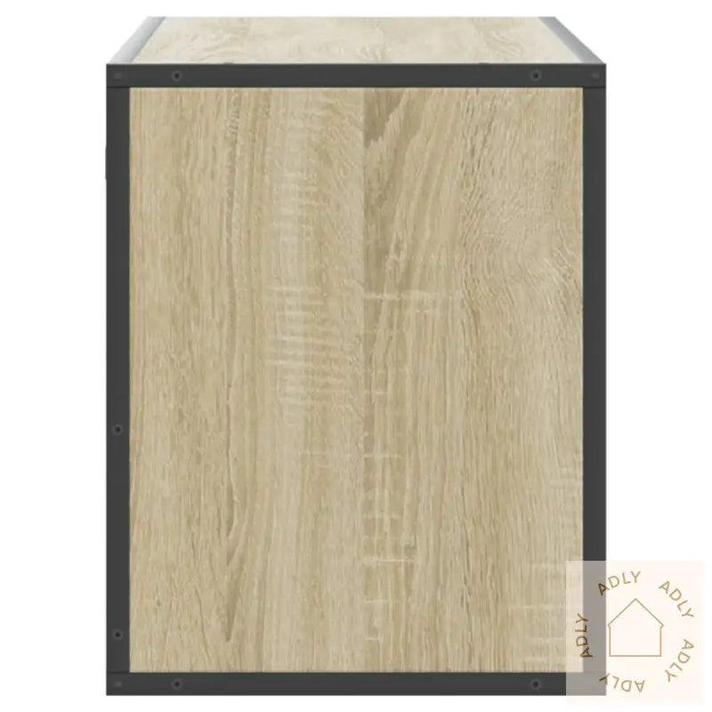 Tv-Benk Sonoma Eik 100X31X39,5 Cm Konstruert Tre Og Metall