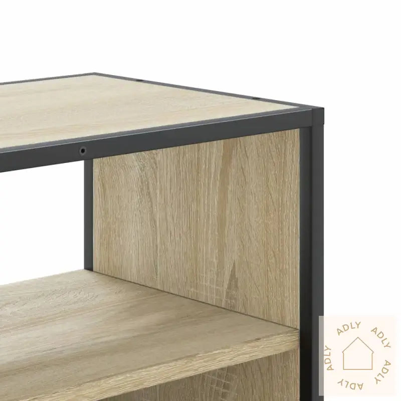 Tv-Benk Sonoma Eik 100X31X39,5 Cm Konstruert Tre Og Metall