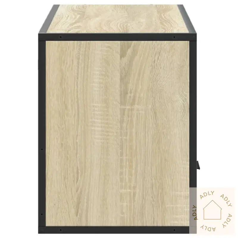 Tv-Benk Sonoma Eik 100X31X39,5 Cm Konstruert Tre Og Metall