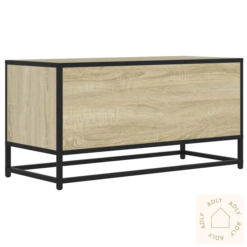 Tv-Benk Sonoma Eik 80X34,5X40 Cm Konstruert Tre Og Metall
