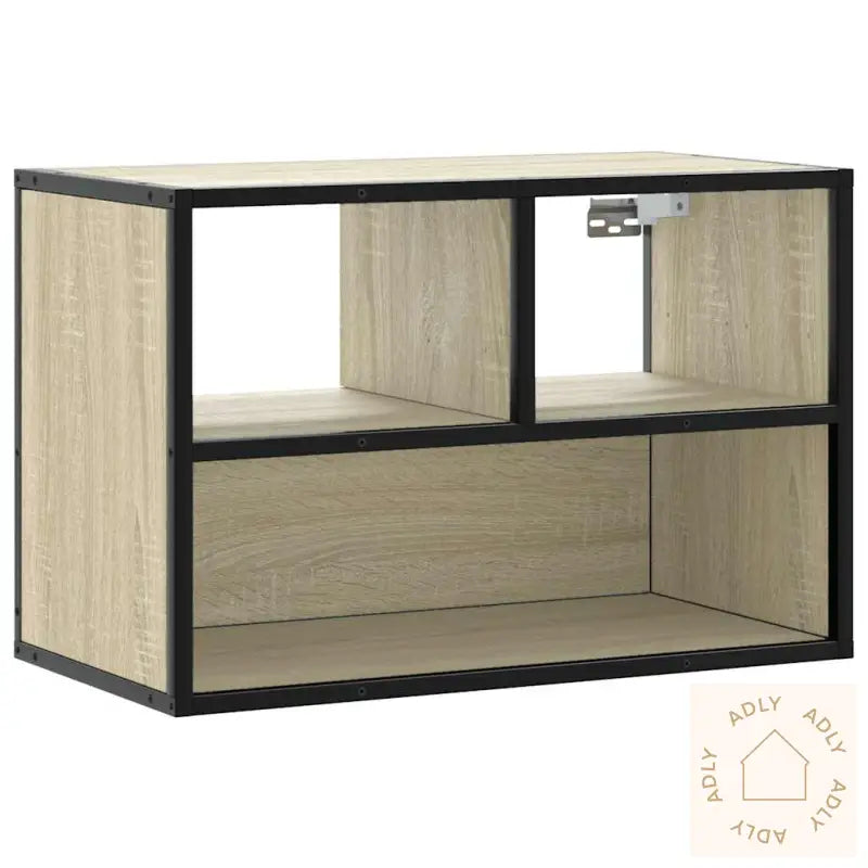 Tv-Benk Sonoma Eik 60X31X39,5 Cm Konstruert Tre Og Metall