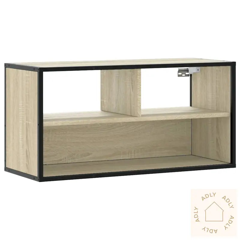 Tv-Benk Sonoma Eik 80X31X39,5 Cm Konstruert Tre Og Metall