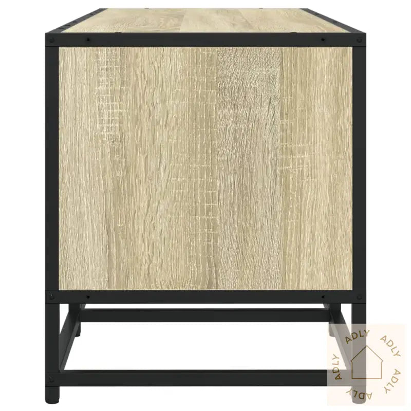 Tv-Benk Sonoma Eik 100X35X41 Cm Konstruert Tre Og Metall