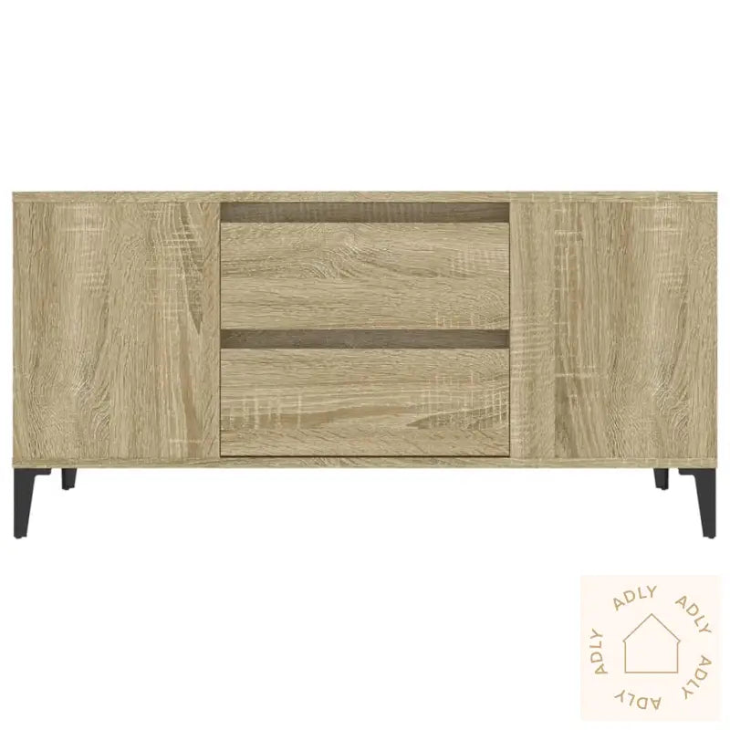 Tv-Benk Sonoma Eik 102X44,5X50 Cm Konstruert Tre