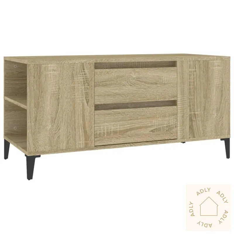 Tv-Benk Sonoma Eik 102X44,5X50 Cm Konstruert Tre