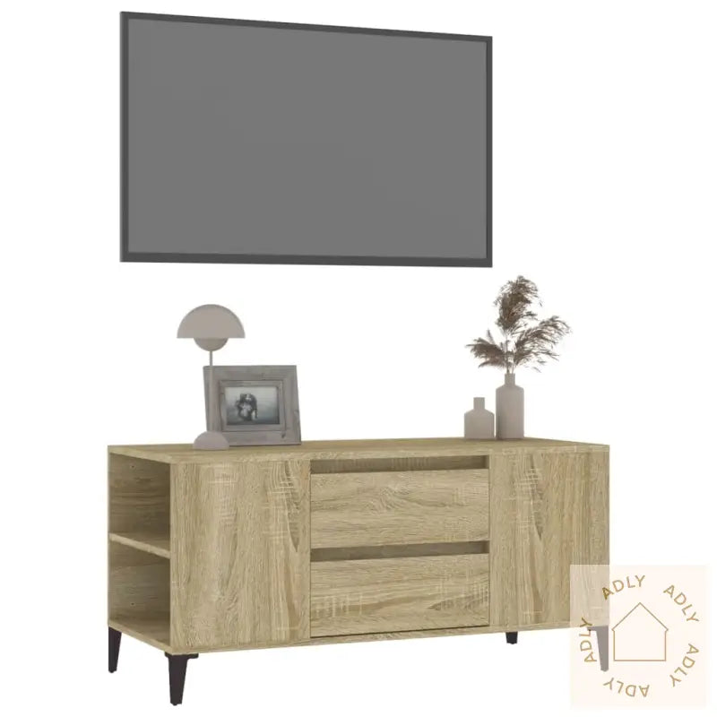 Tv-Benk Sonoma Eik 102X44,5X50 Cm Konstruert Tre