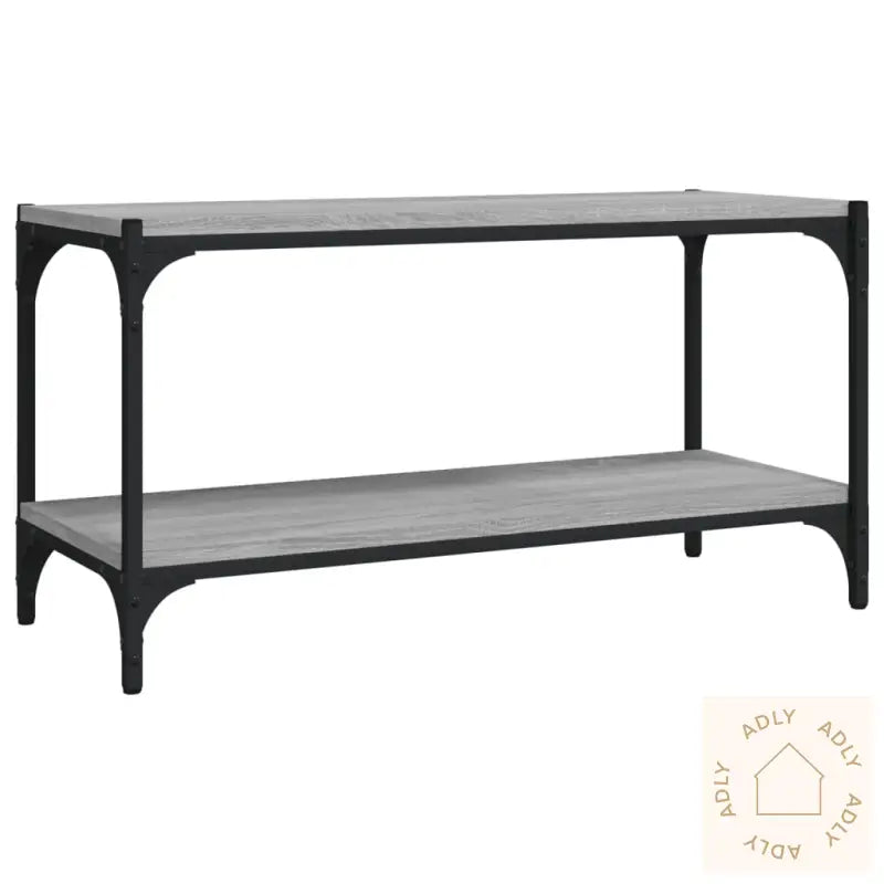 Tv-Benk Grå Sonoma 80X33X41 Cm Konstruert Tre Og Stål