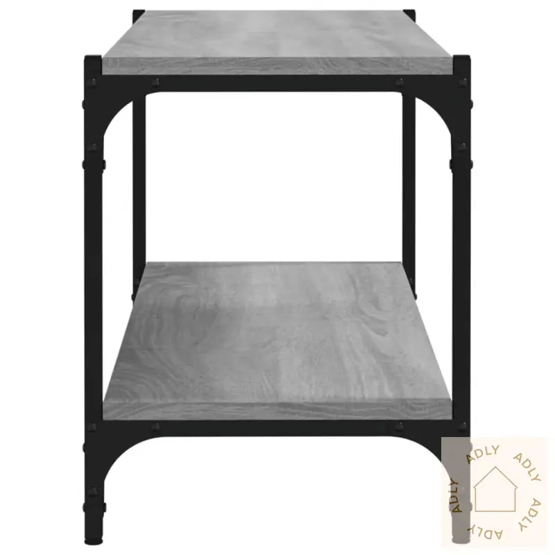 Tv-Benk Grå Sonoma 80X33X41 Cm Konstruert Tre Og Stål