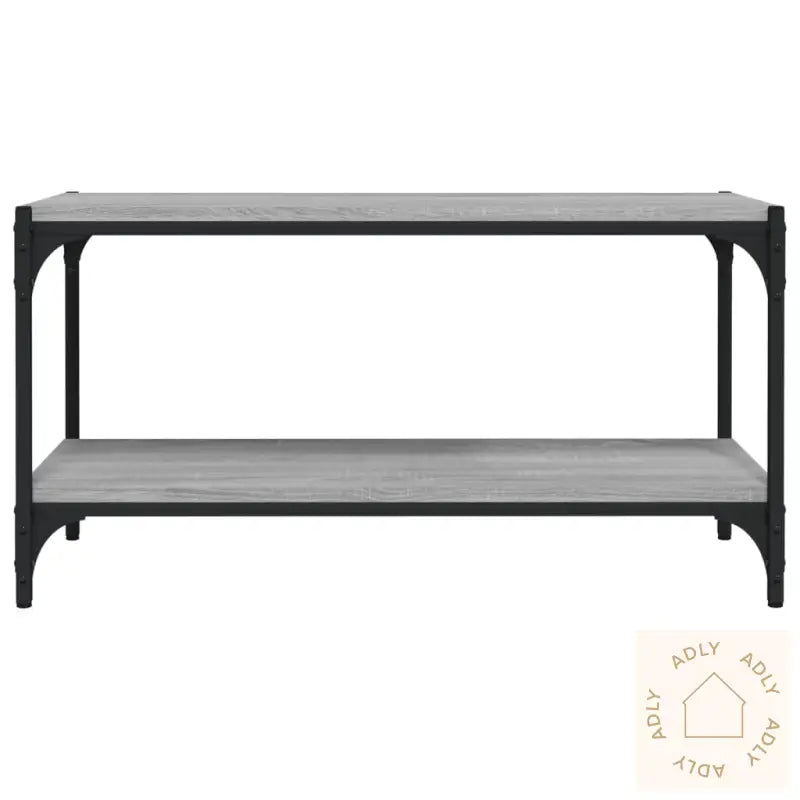 Tv-Benk Grå Sonoma 80X33X41 Cm Konstruert Tre Og Stål