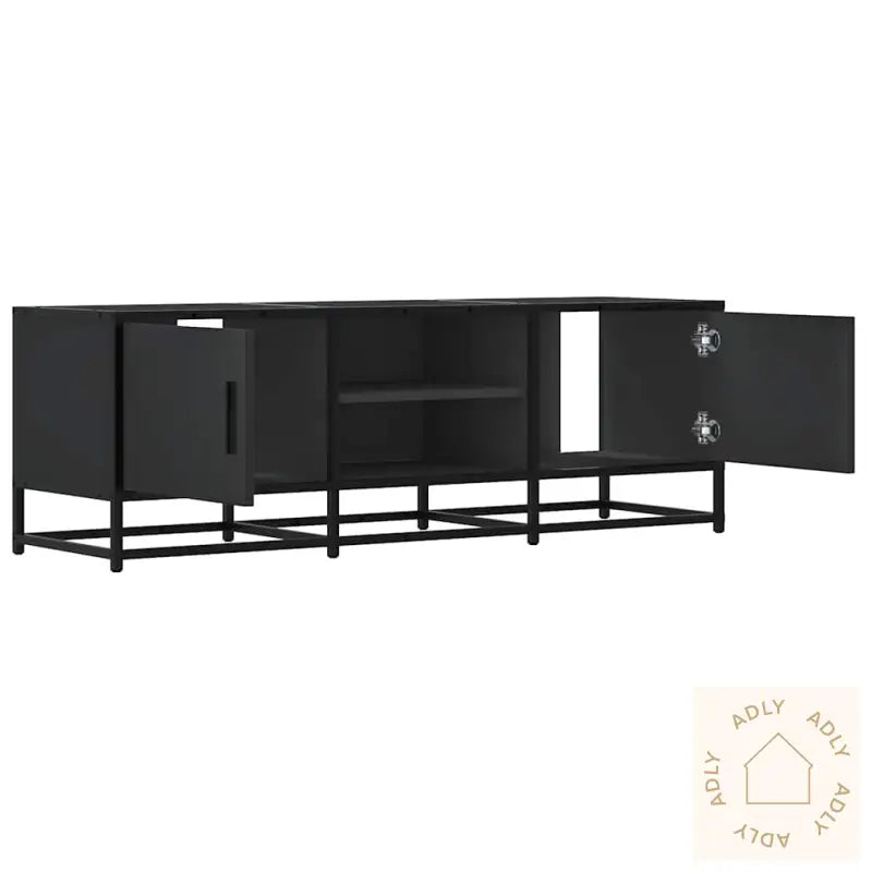 Tv-Benk Svart 120X35X41 Cm Konstruert Tre Og Metall