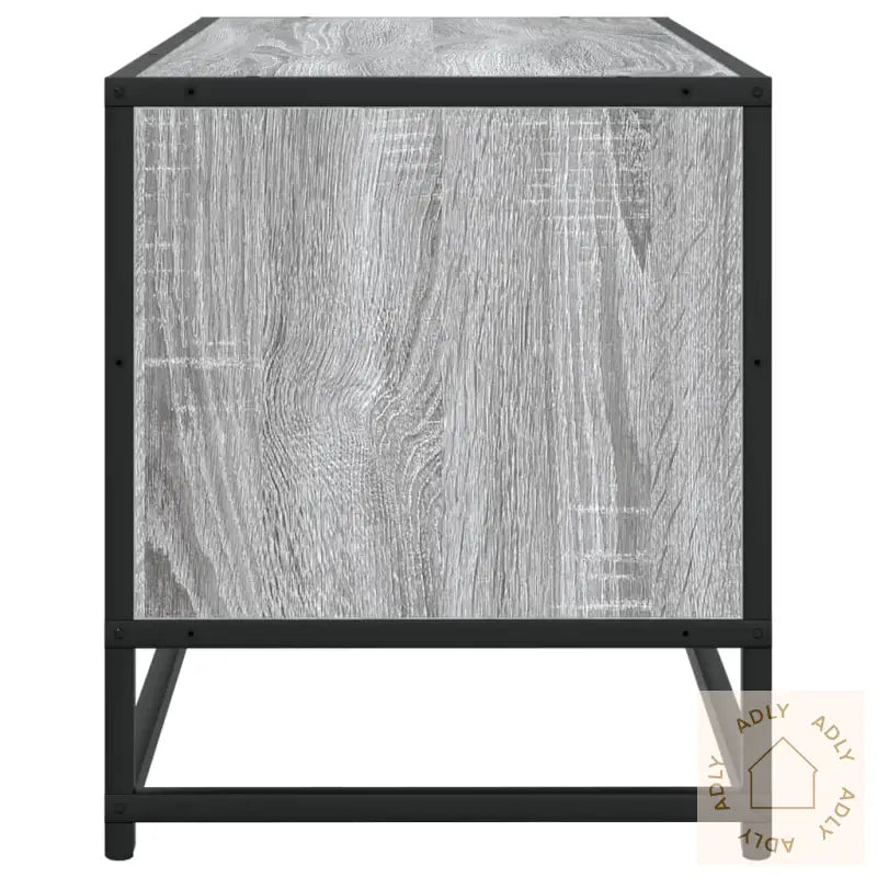 Tv-Benk Grå Sonoma 80X34,5X40 Cm Konstruert Tre Og Metall
