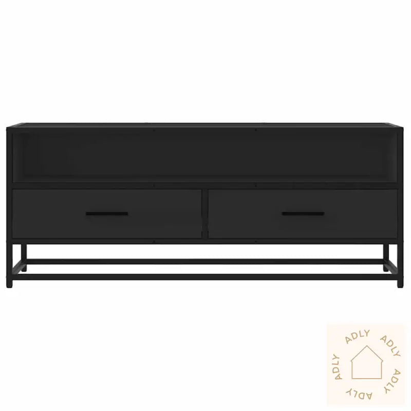 Tv-Benk Svart 100X34,5X40 Cm Konstruert Tre Og Metall