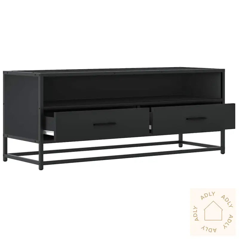 Tv-Benk Svart 100X34,5X40 Cm Konstruert Tre Og Metall