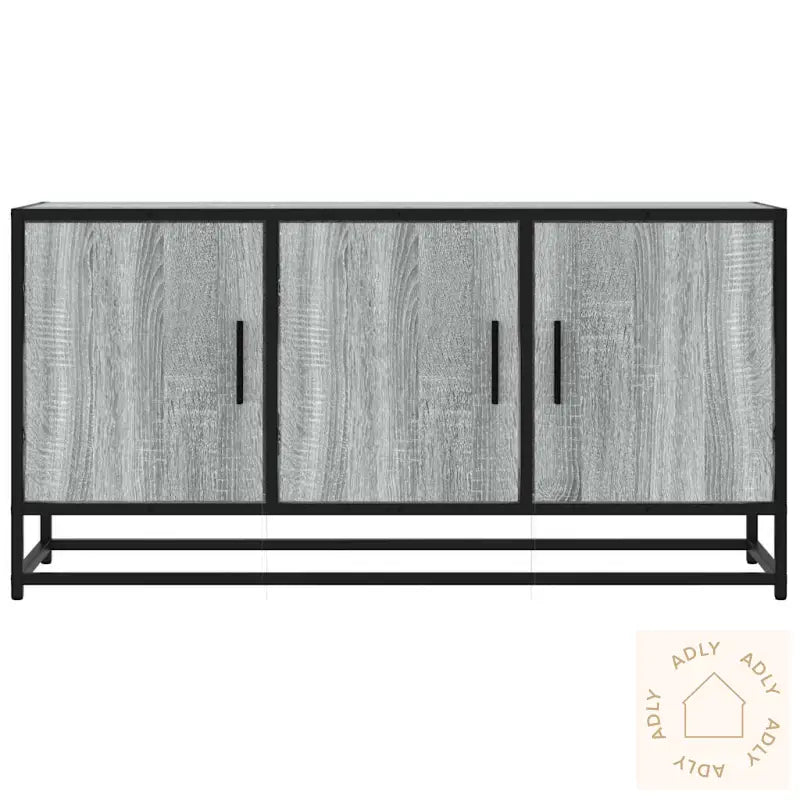 Tv-Benk Grå Sonoma 100X35X50 Cm Konstruert Tre Og Metall