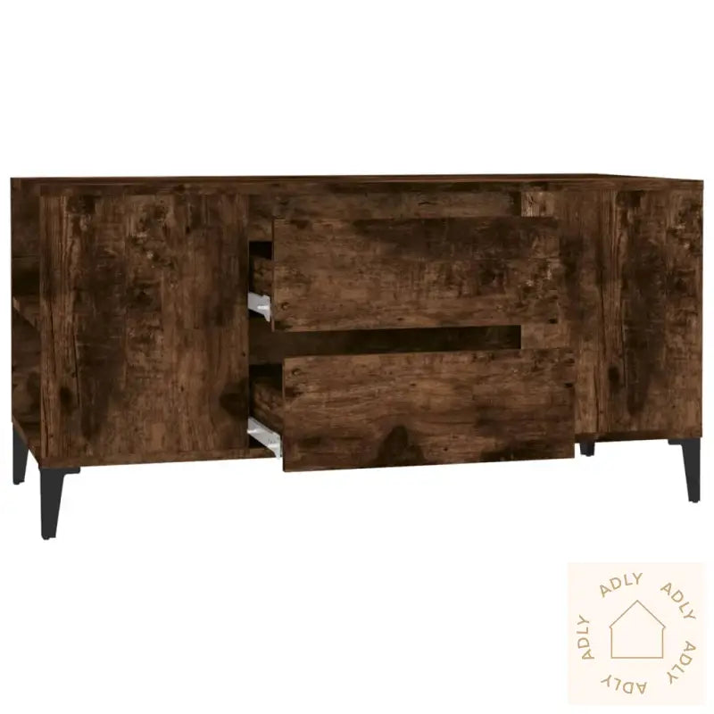 Tv-Benk Røkt Eik 102X44,5X50 Cm Konstruert Tre