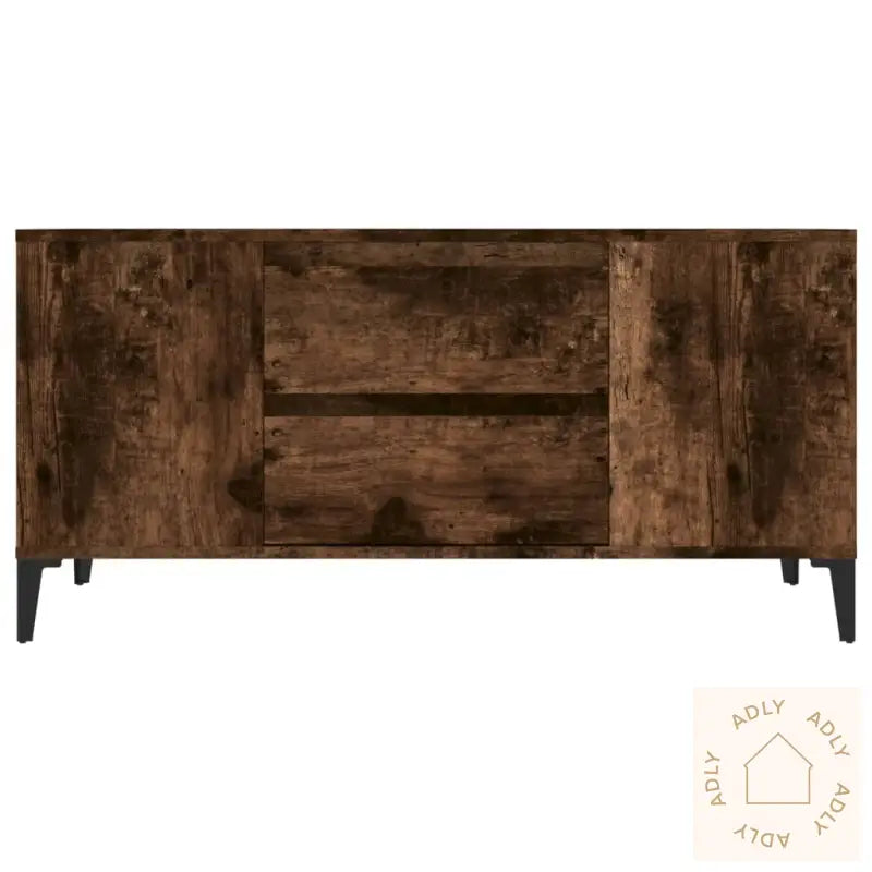 Tv-Benk Røkt Eik 102X44,5X50 Cm Konstruert Tre