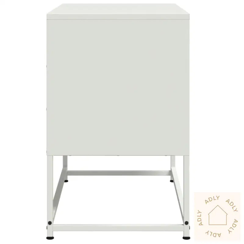 Tv-Benk Hvitt 68,5X39X60,5 Cm Stål