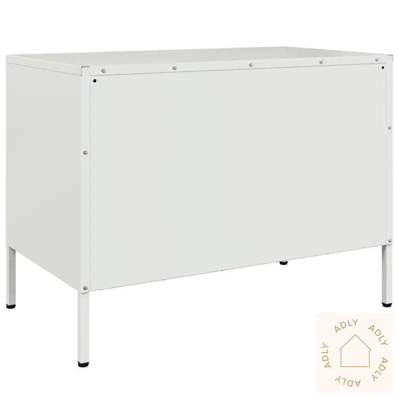 Tv-Benk Hvit 68X39X50,5 Cm Stål
