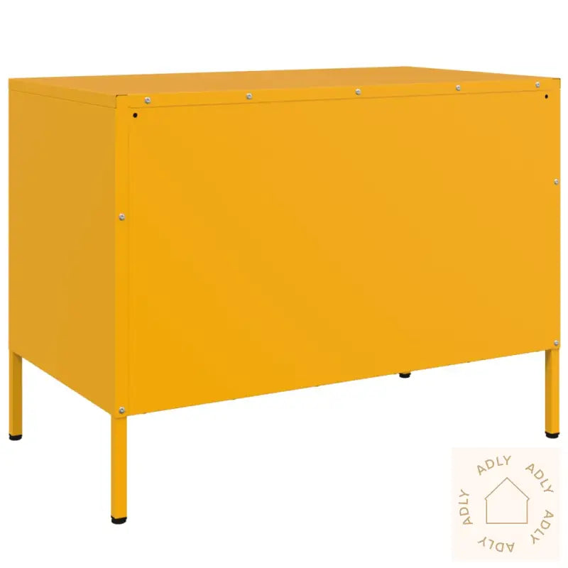 Tv-Benker 2 Stk Sennepsgul 68X39X50,5 Cm Stål