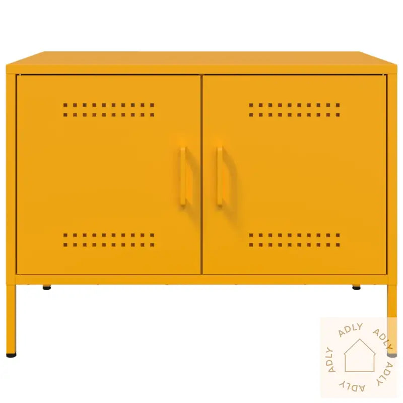 Tv-Benker 2 Stk Sennepsgul 68X39X50,5 Cm Stål