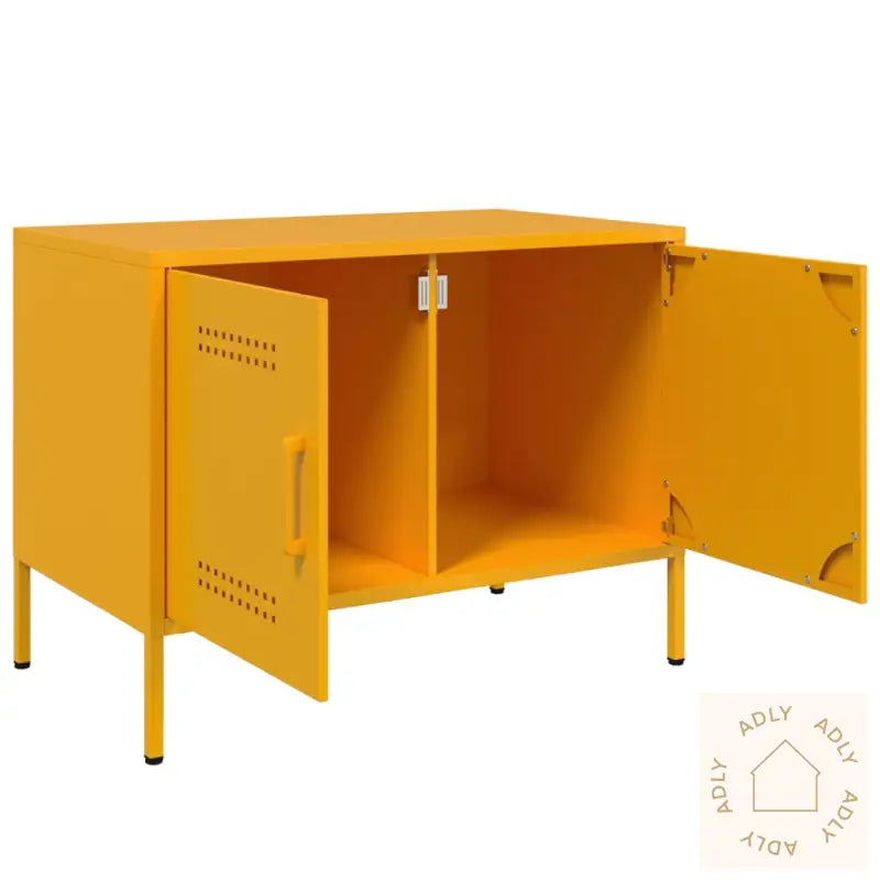 Tv-Benker 2 Stk Sennepsgul 68X39X50,5 Cm Stål