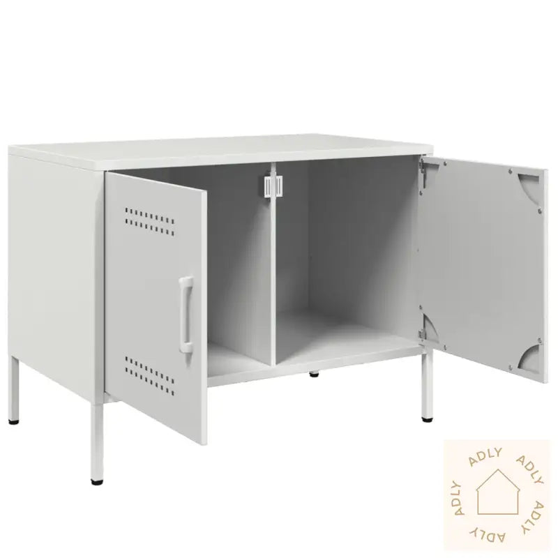 Tv-Benk Hvit 68X39X50,5 Cm Stål