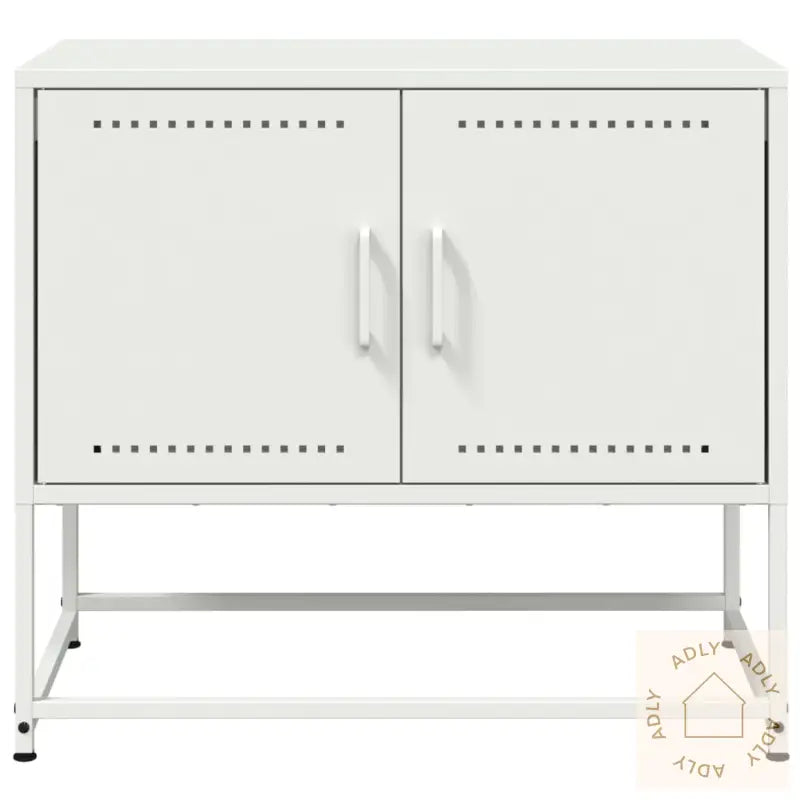 Tv-Benk Hvitt 68,5X39X60,5 Cm Stål