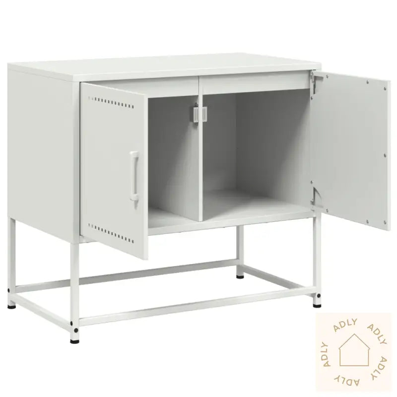 Tv-Benk Hvitt 68,5X39X60,5 Cm Stål