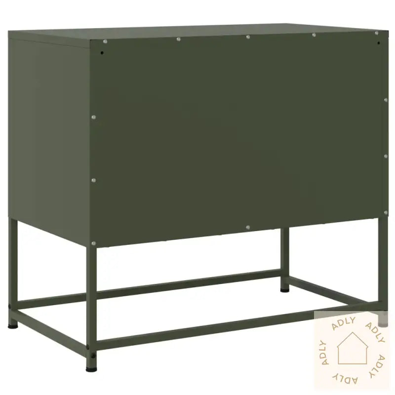 Tv-Benk Olivengrønn 68,5X39X60,5 Cm Stål