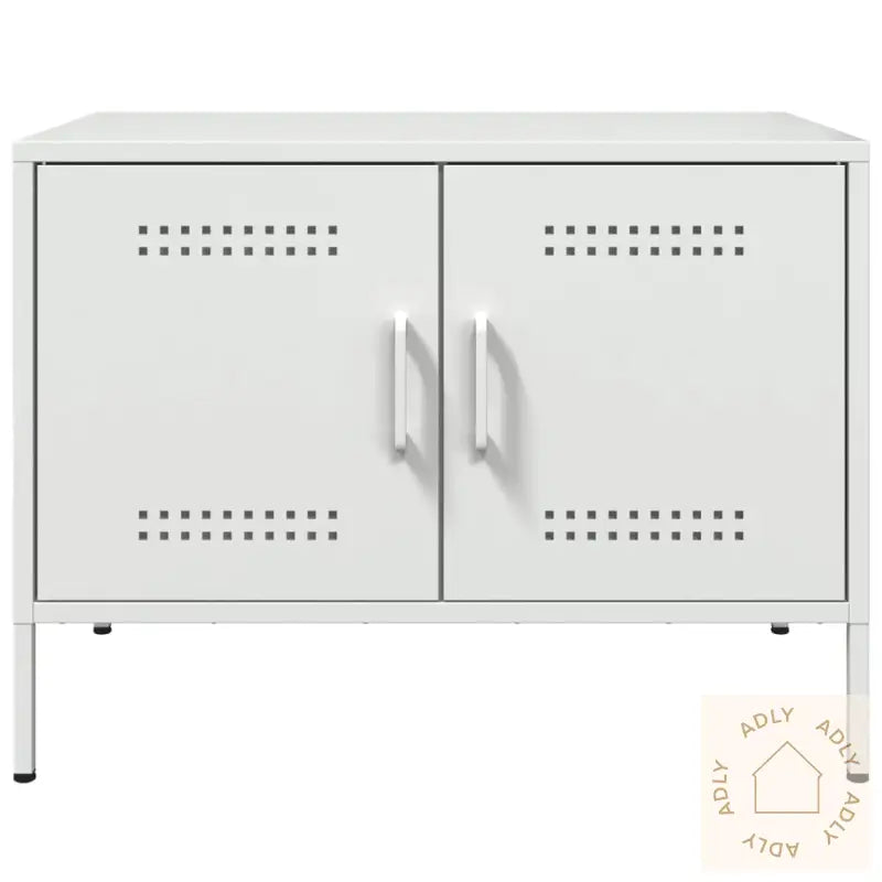 Tv-Benk Hvit 68X39X50,5 Cm Stål