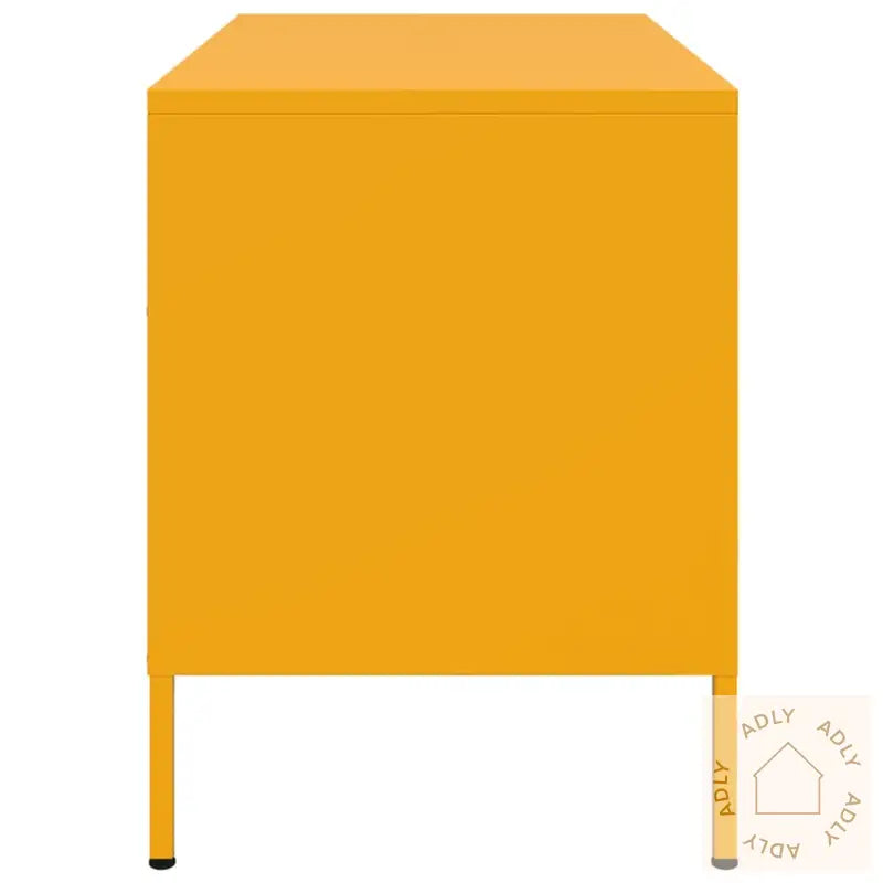 Tv-Benker 2 Stk Sennepsgul 68X39X50,5 Cm Stål