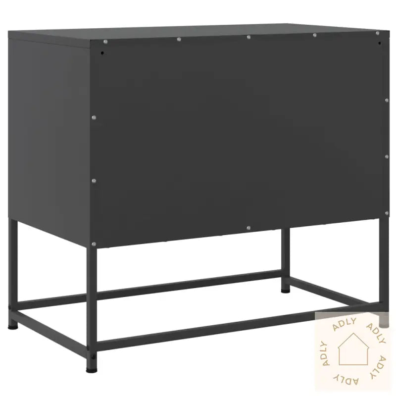 Tv-Benk Svart 68,5X39X60,5 Cm Stål