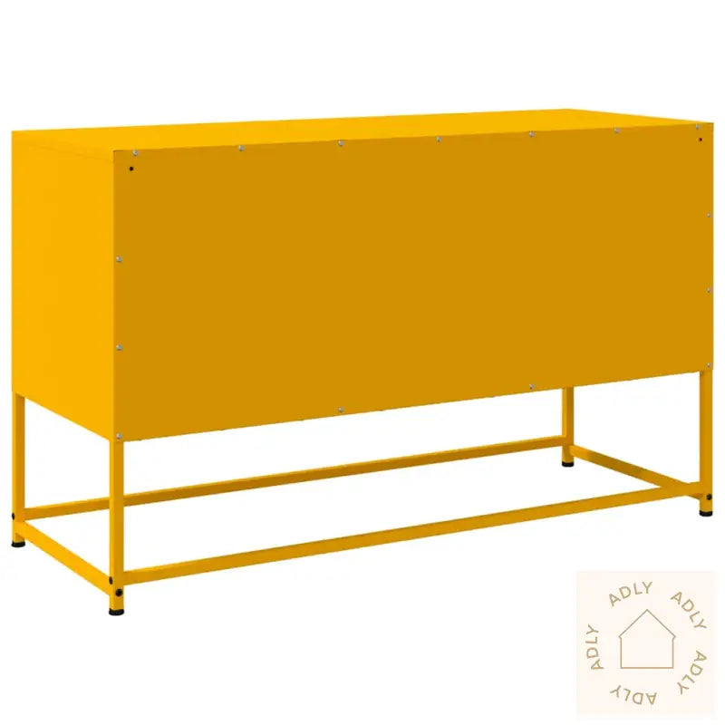 Tv-Benk Sennepsgul 100,5X39X60,5 Cm Stål