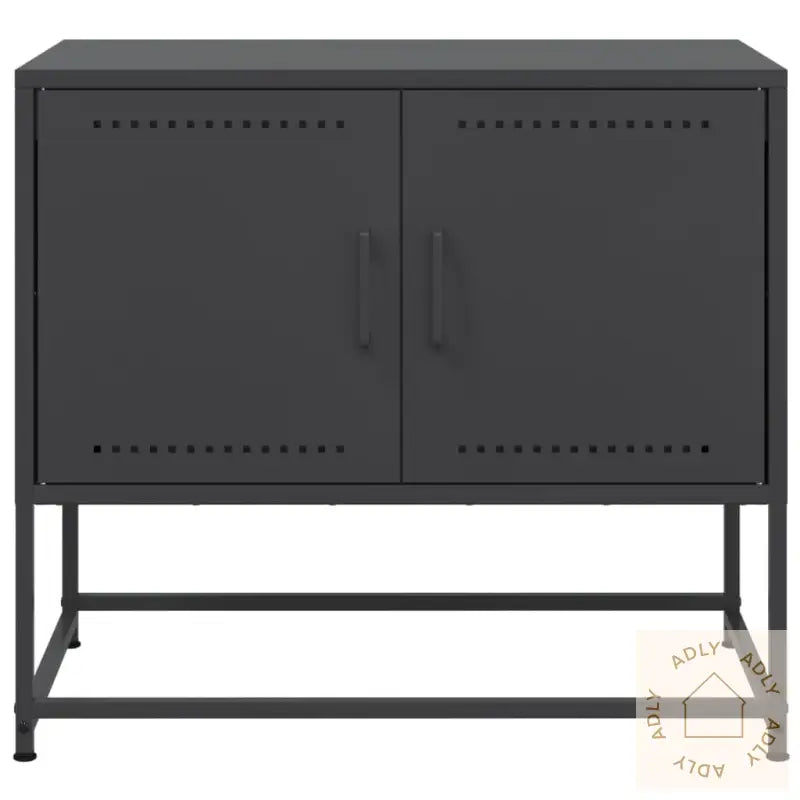 Tv-Benk Svart 68,5X39X60,5 Cm Stål